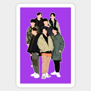 BANGTAN BOYS FACELESS ART Sticker